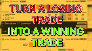 HOW TO TURN A LOSING TRADE INTO A WINNING TRADE (Under 2.5 Goals Recovery) - Betfair Trading