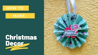 🎀How to change a Paper Fan into a Christmas Tree Decor|Calligraphy Writing | Kavin Accessories🎀