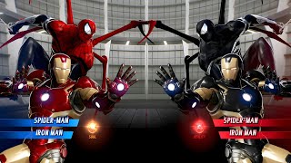 Iron Man Spider-Man (Red) vs. Iron Man Spider-Man (Black) Fight - Marvel vs Capcom Infinite