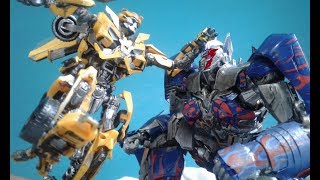 Transformers The Last Knight Optimus Prime vs Bumblebee