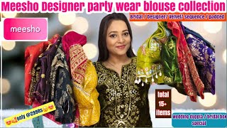 😍👗||Meesho Designer partywear blouse collection/👗stiched blouse /bridal blouse duppta/makeup box||