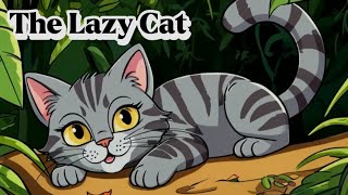 The Lazy Cat 😺 || Moral story for kid's in English || Learn English || Bedtime wonderworld