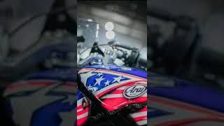 kawasaki krr - repaint airbrush Arai #shorts