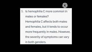 #HaemophiliaC  #Haematology  #ShortQ&A