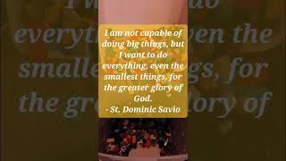 Small things #SaintDominicSavio #shorts #catholicquotes