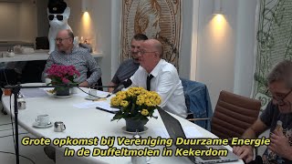 Informatieavond Vereniging Duurzame Energie Berg en Dal in de Duffeltmolen