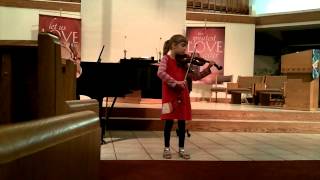 Maren Playing at her recital this weekend