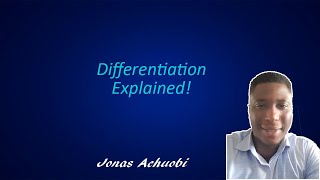 Meaning of Differentiation