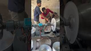 Making stainless steel bowl in factory