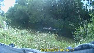 Wild Swimming, in the River Stour at Stratford St Mary Suffolk. 24th August 2020