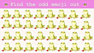 Find the odd emoji out in 30 seconds!!🐸 frog edition - اوجد الشكل المختلف 😎