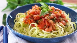 Zucchini Noodles with Spicy Tomato Sauce