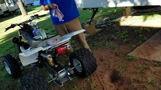 YAMAHA BANSHEE WHITE PLASTICS  CLEANING