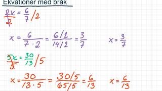 CordaNova 4 kap.8 Ekvationer med bråk I