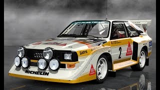 Audi Quattro Sport S1 at the 1000 lakes Rally in 1985