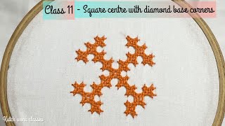 #11 - Square centre with diamond base corners #kutchwork #handembroidery #indianembroidery