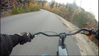 carving up roads on 60mph motorized bike