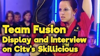 Team Fusion performing Extreme Martial Arts on CITV's Skillicious