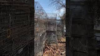 SO MANY crab pots - or crab traps - cool Crab Boat gear!