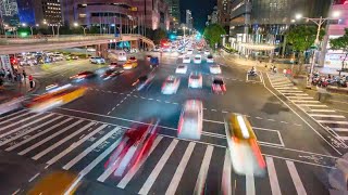 Busy Street Traffic at Night | Hyper Time-lapse #shorts