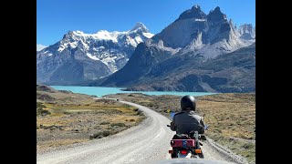 Puerto Natales-Torres del Paine en moto: Lagunas Azul y Amarga, Saltos del Paine y Chico. 27feb2023