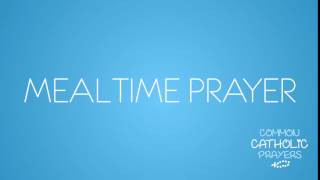 Catholic Mealtime Prayer (ENGLISH)