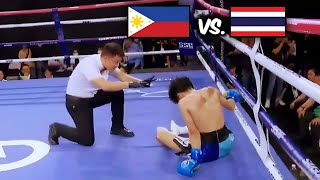 2ND  ROUND  T.K.O!  2023  FIGHT MAPANG ASAR na THAI BOXER NAPURUHAN NG PINOY