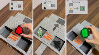 Smelting & Cooking Minecraft items Using Furnace BUT Lego!