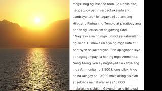 2 MGA CRONICA 27 | Si Haring Jotam ng Juda | Tagalog Audio Bible Reading with Cille