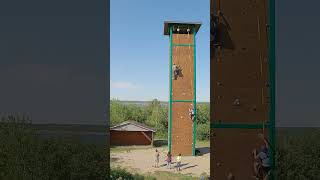 We love climbing walls #rvlife #climbing #summercamp