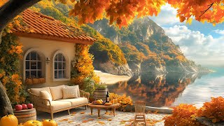 Smooth and Relaxing Autumn Jazz – Gentle Jazz Music with a Scenic Autumn Beach View