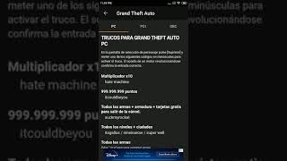 Trucos para gta 1 para PC