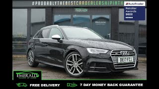 2017 17 AUDI S3 2.0 S3 SPORTBACK QUATTRO 5D 306 BHP/DE17 FZJ