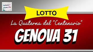 LOTTO Centenario GENOVA per 3 Colpi