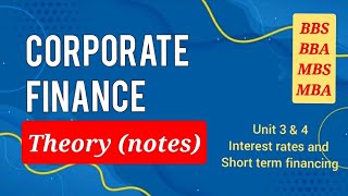 corporate finance | complete theory notes | part 3 | bbs | bba | mbs | mba