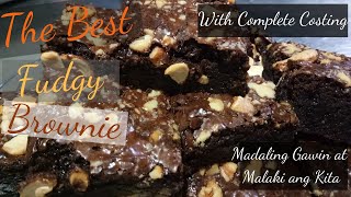 The Best Fudgy Brownies | Pang Negosyo Brownies With Costing | Schilla's Easy Recipes