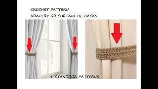 CROCHET DRAPERY TIEBACKS, & PLANT HANGER, crochet for House and Home