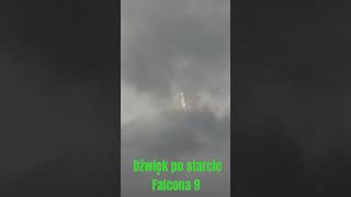 Dźwięk po starcie - Sound of Falcon 9 Space X Rocket live