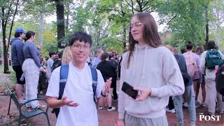 "Sister Cindy" preaches on college green