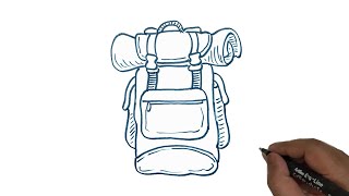 How to Draw a Backpack Easy.