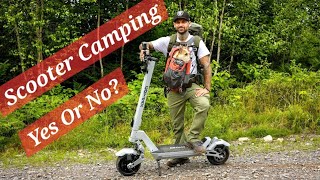 Electric Scooter Camping With A Dog