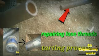 Learn how to repair the thread of the link of the tractor.