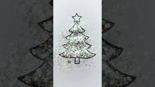 DIY Sliver glitter Christmas tree easy art craft for kids #kids #christmas #silver #glitter