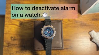 How to deactivate alarm in a digital watch.