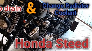 How to drain radiator coolant Honda steed #hondasteed #hondasteed600 #tutorial