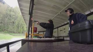 Dylan shooting a 9mm CZ75...