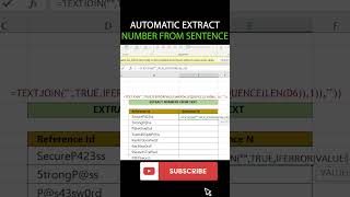 How to Extract Numbers from the Sentences in Excel Automatically