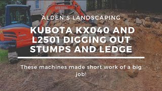 KUBOTA EQUIPMENT VS LEDGE AND STUMPS!