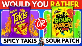 Would You Rather...? Spicy VS Sour JUNK FOOD Edition 🌶️🍋