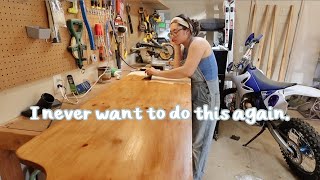 VLOG | refinishing a 4 poster bed and starting craft storage